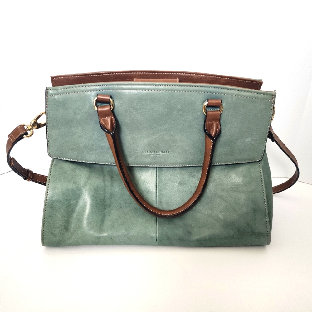 Tignanello Leather Shoulder Bag with Crossbody Strap